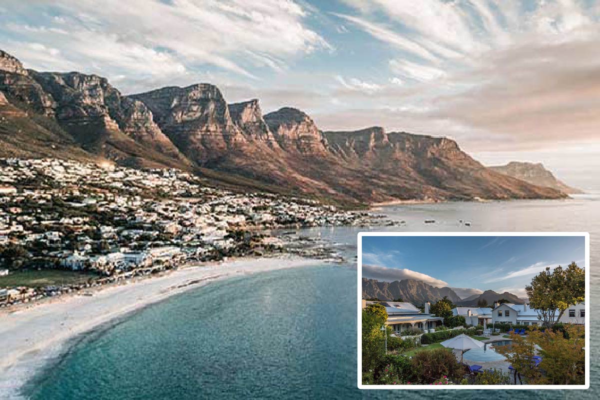 Helicopter wine tour to La Colombe via Two Oceans helicopter flight route