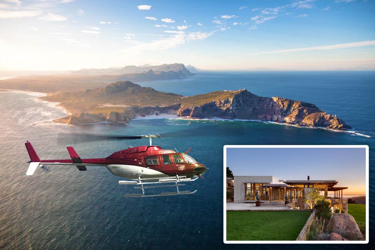 Idiom Wine Estate Helicopter Flight via Cape point